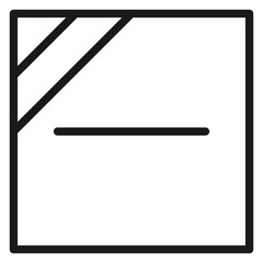 Dry flat in shade icon symbol for laundry care in vector