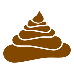 Pile of brown poop or poo in vector