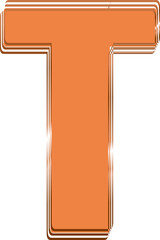 Elegant alphabet letter T