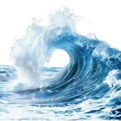 theme summer and isolated on a white background Ocean waves crashing-PNG