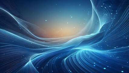 Fototapeta premium Abstract background a blue wavy lines in a blue background