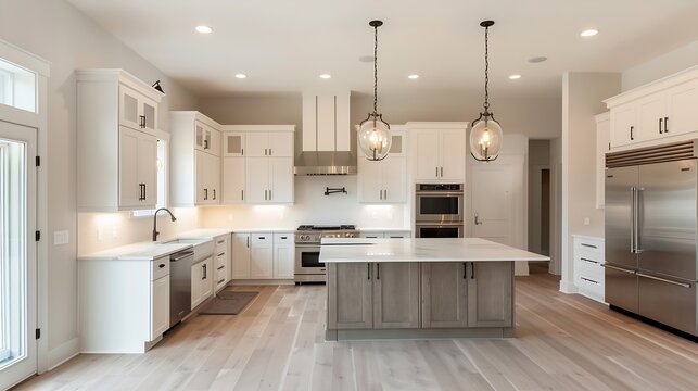New construction model home kitchen : Generative AI