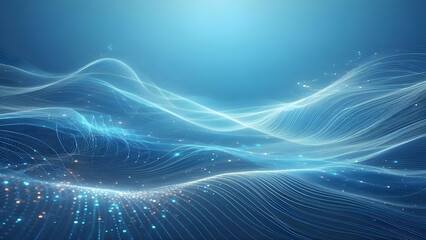 Abstract background a blue wavy lines in a blue background