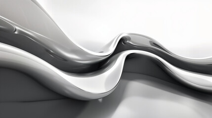 Obraz premium a black and white photo of a curved object,Digital Image