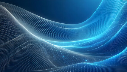 Abstract background a blue wavy lines in a blue background