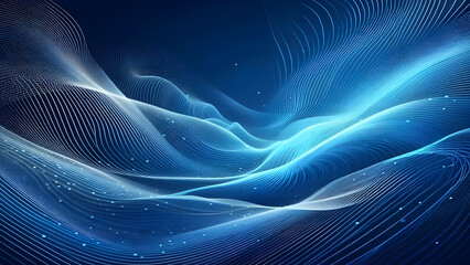 Abstract background a blue wavy lines in a blue background