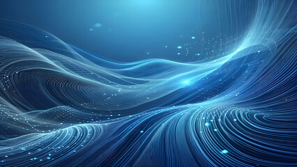 Abstract background a blue wavy lines in a blue background