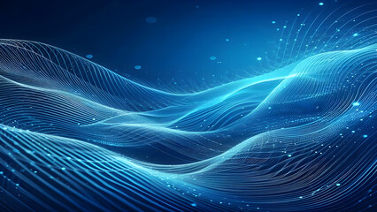 Abstract background a blue wavy lines in a blue background