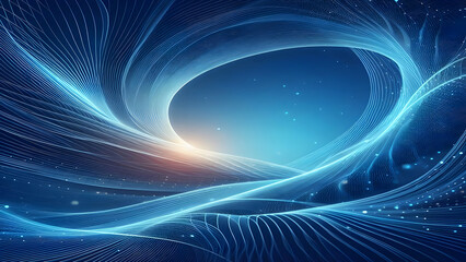 Abstract background a blue wavy lines in a blue background