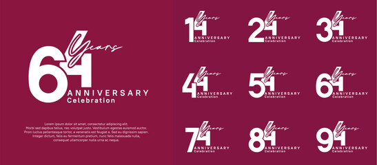 anniversary logotype vector design with white color can be use for special moment celebration