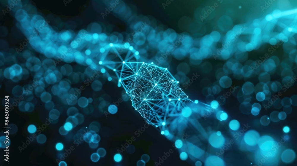 Poster embracing blockchain technology integrating decentralized systems in corporate environments to enhan