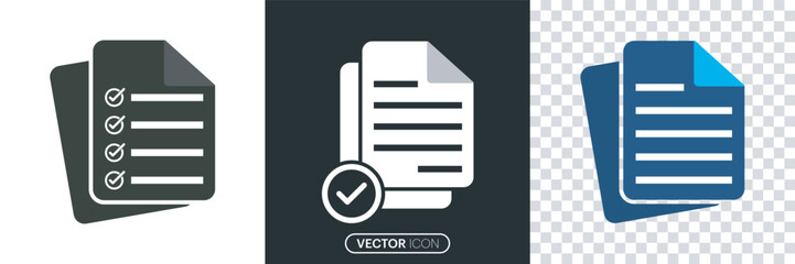  Document icon set. Paper document icon set. two colored and black folded written paper vector icons designed in filled, Edit document symbol. vector illustration.