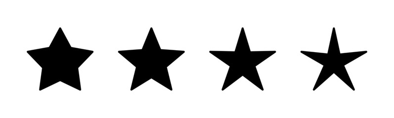 Star Icon set. rating icon vector. favourite star icon