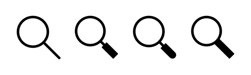 Search icon set. search magnifying glass icon