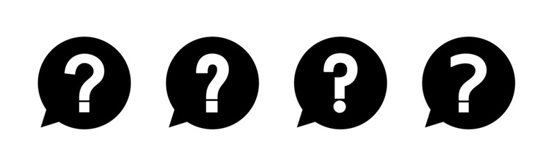 Question icon set. question mark icon vector.