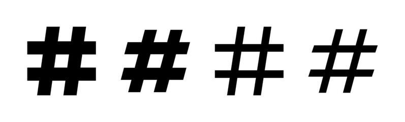 Hashtag icon set. hashtag symbol