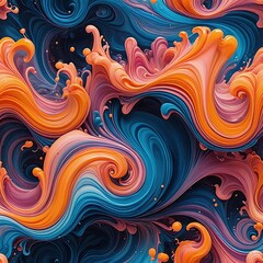 Dreamlike Symphony: An Abstract Explosion of Color