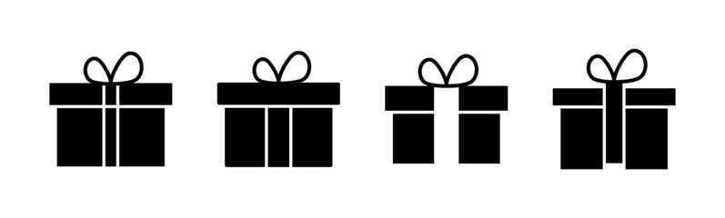 Gift icon set. gift vector icon. birthday gift