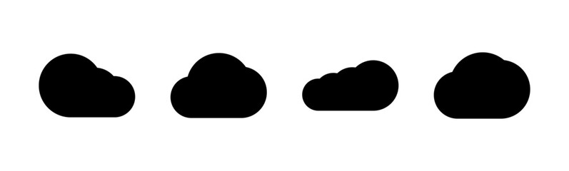 Cloud icon set. cloud vector icon