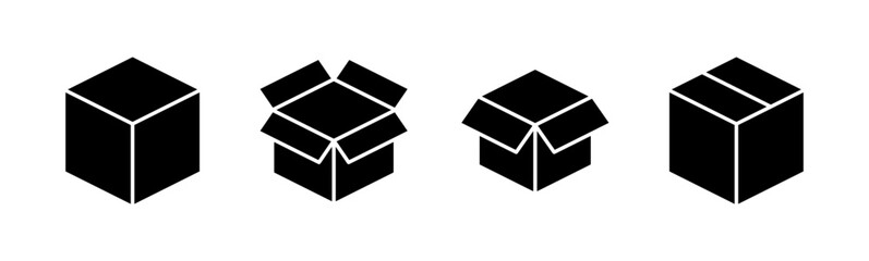 Box icon set. box vector icon, package, parcel