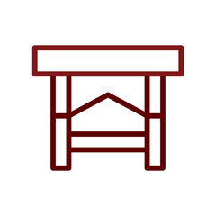 Table icon duocolor brown