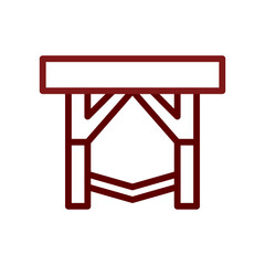 Table icon duocolor brown