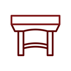 Table icon duocolor brown