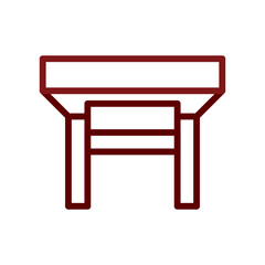 Table icon duocolor brown