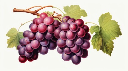 Obraz premium Grapes clipart, isolated on white background