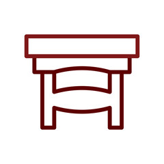 Table icon duocolor brown
