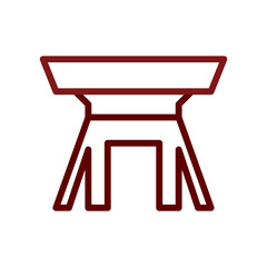 Table icon duocolor brown