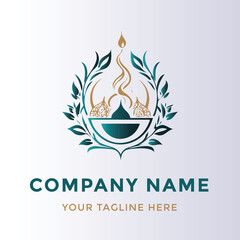 Abstract Minimalist Incense Logo For Bakhoor