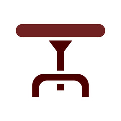 Table icon solid brown