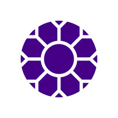 Fototapeta premium Sport fitness icon solid purple black