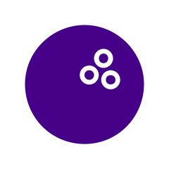 Sport fitness icon solid purple black