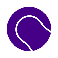 Sport fitness icon solid purple black