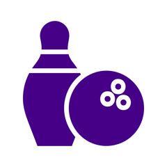 Sport fitness icon solid purple black