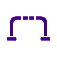 Sport fitness icon solid purple black