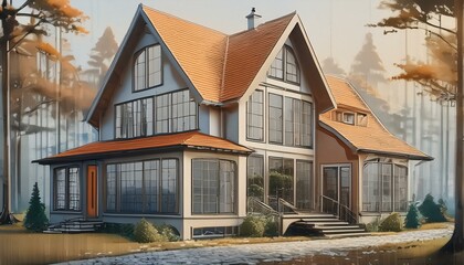 House, room, model house, interior, architecture, Generative AI