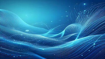 Abstract background a blue wavy lines in a blue background
