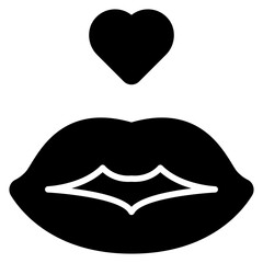 Fototapeta premium Lips Kiss Icon
