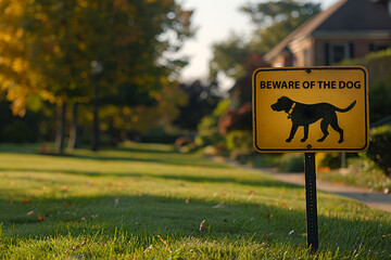 sign in the park with a picture of a dog