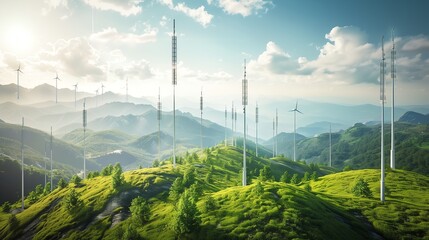 Obraz premium Sustainability in Antenna Pole Design: Innovations and Benefits