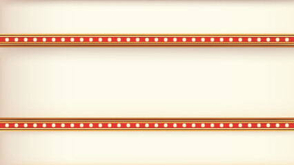 Retro advertising sign red marquee gold light board on white background. Vector illustration © parinja