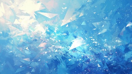 Abstract Blue and White Geometric Pattern