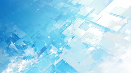 Fototapeta premium Abstract Blue and White Geometric Pattern