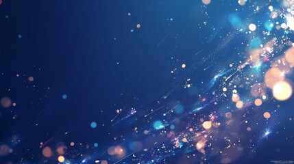 Abstract Blue and Gold Sparkle Background