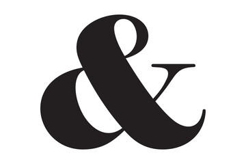 Ampersand symbol vector illustration. A flat illustration design used for ampersand symbol icon, on a white background.