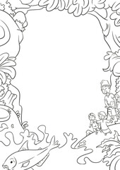 abstract floral frame