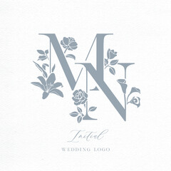 MN Initial Wedding Logo Monogram